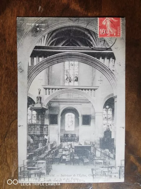 CPA - 95 - L'ISLE ADAM - Intérieur de l'Eglise, Chapelle Latérale et les voutes