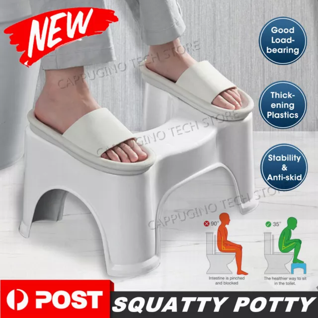 Sit & Squat Squatty Potty Stool Eco Toilet Step Stool Healthy Colon Bathroom AU