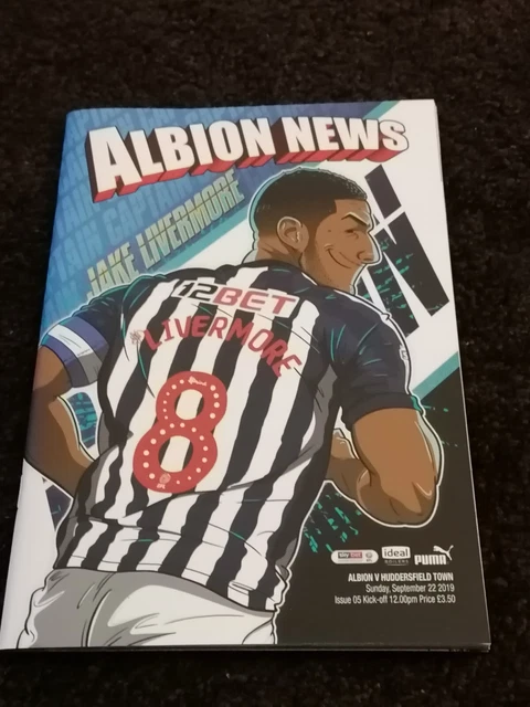 Wba West Brom West Bromwich Albion V Huddersfield Town 22 9 19 Mint