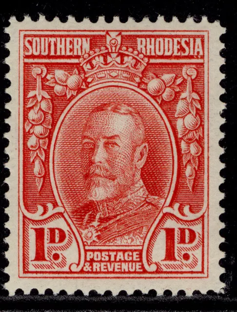 SOUTHERN RHODESIA GV SG16b, 1d scarlet, M MINT.