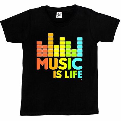 Music Is Life Hip Hop Dance Grunge Garage Rock  Kids Boys / Girls T-Shirt