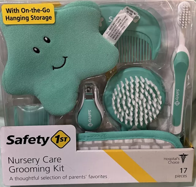 Safety 1st BABY Health Care Kit 17 Pieces Nursery Care Grooming Kit Aqua