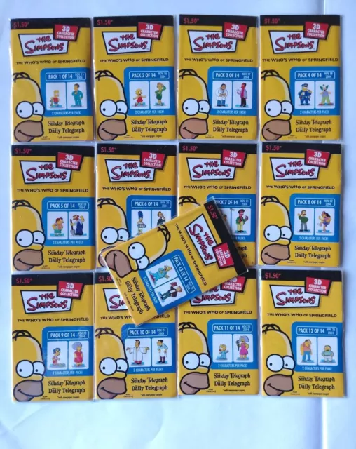 2004 AUSTRALIA DAILY TELEGRAPH THE SIMPSONS 3-D CHARACTERS CARD SET 26 of 28