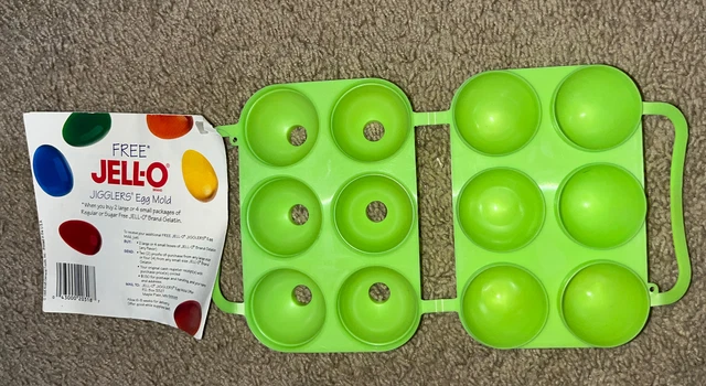 Portador de Colección JELLO JIGGLERS MOLDE DE HUEVO - Pascua, Verde, Receta Adjunta