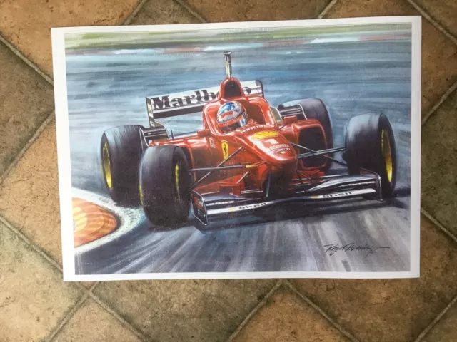 Michael Schumacher In Ferrari Print