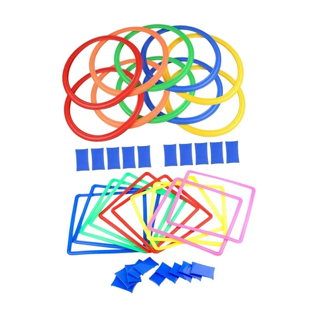 12 Anneaux De Marelle Pour Enfants – Jeu Plein Air Interactif, Flexible Et Coloré (11 Pouces)