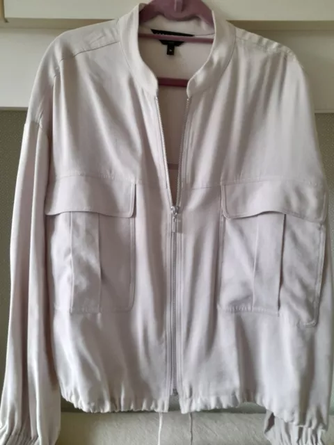 Next Emma Willis Cream Bomber Jacket Size 12