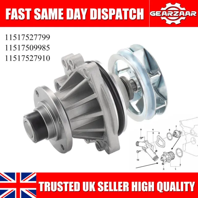 For BMW 3 5 7 E39 E36 E46 E38 E53 E83 M52 M54 Water Pump 11517509985 11517527799