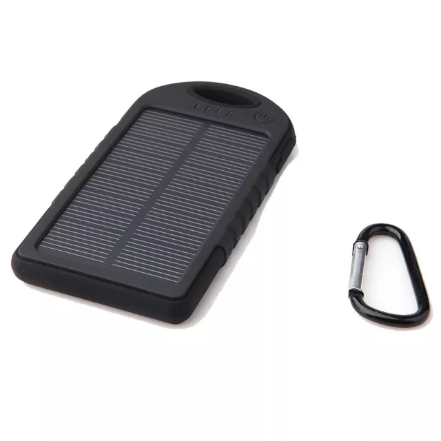 Carica batterie portatile slim power bank con pannello solare