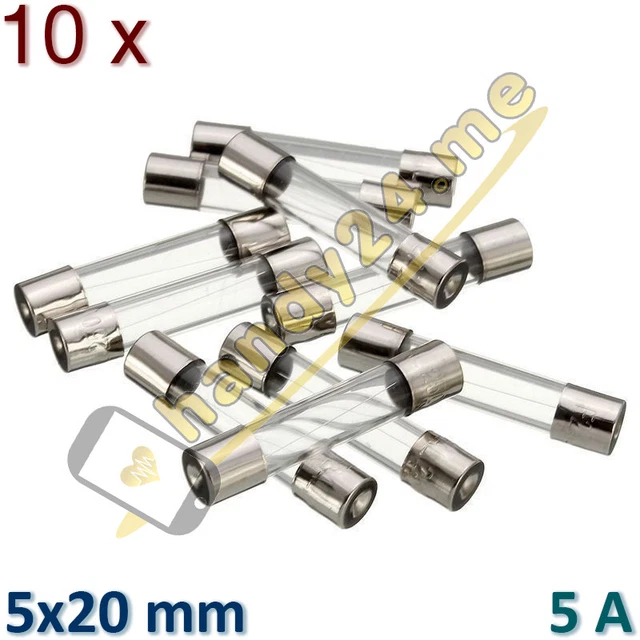 10x Fsp Fusible en Verre Fusible 5A F5AL250V 250V 5x20mm