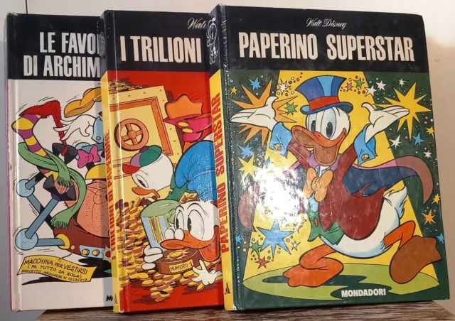 YE 04 WALT DISNEY Lotto di tre volumi Mondadori - edizione fuori commercio