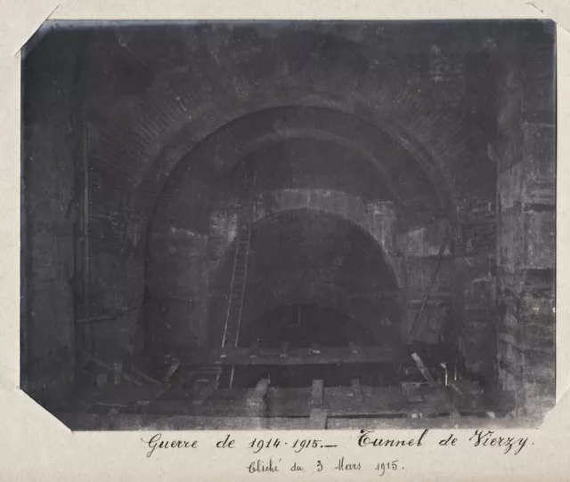 Tunnel De Vierzy Aisne Guerre War Was Vintage Photo Chemin De Fer Photo 1915