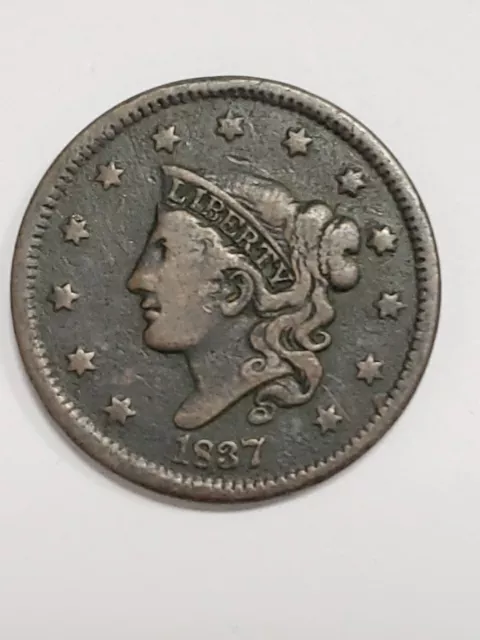 Under Wholesale Bid- 1837 Fine Coronet  Large Cent