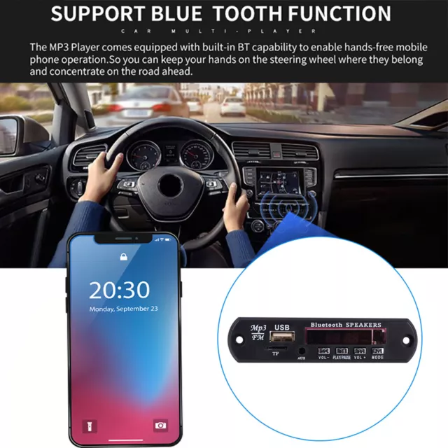 Wireless Bluetooth 12V MP3 WMA Decoder Board Audio Module USB Radio for Car New 3