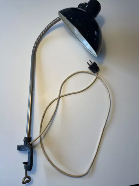 alte Kaiser idell Lampe Vintage Schreibtischlampe schwarz Original