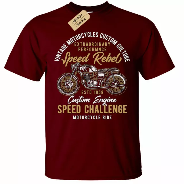 Speed Rebel T-Shirt Mens Biker top motorcycle ride custom