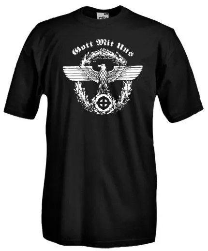T-Shirt manica corta E05 Gott mit uns Dio è con noi Motto dell'Ordine Teutonico
