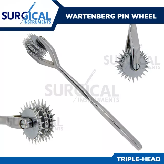 Metal Neuro Wartenberg Pinwheel Diagnostic Instrument Pin Wheel 3 Head German Gr
