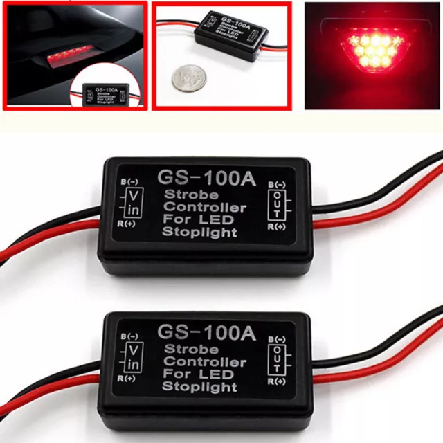 Vehicle Car GS-100A LED Brake Stop Light Strobe Flash Module Controller B.-lm