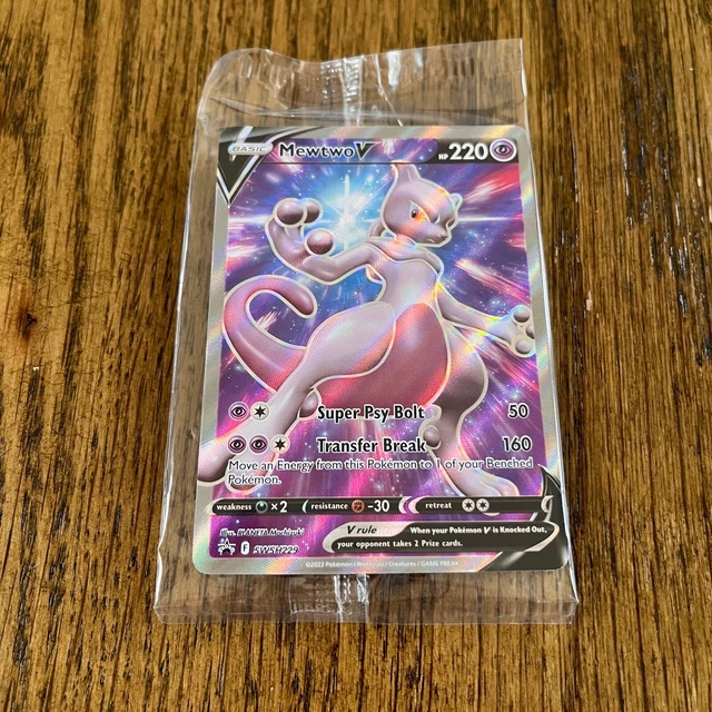 Pokemon TCG - Mewtwo V - SWSH Black Star Promo - Holo Full Art Card - SWSH  229