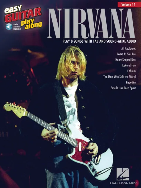 Nirvana Easy Guitar Play-Along Vol 11 Learn to Play Songs Tab Book Online Audio