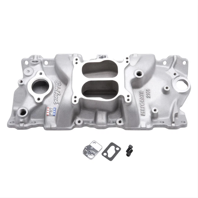 Edelbrock Performer Intake Manifold 2101 Chevy SBC 283 327 350 Fits Stock Heads