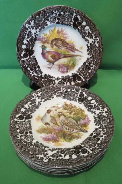 vintage Royal Worcester Palissy Game Series side plates x6 -  17.5cm