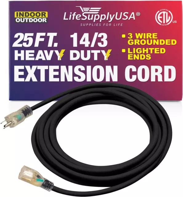 14 Gauge Extension Cord 25 Ft FOR SALE! - PicClick