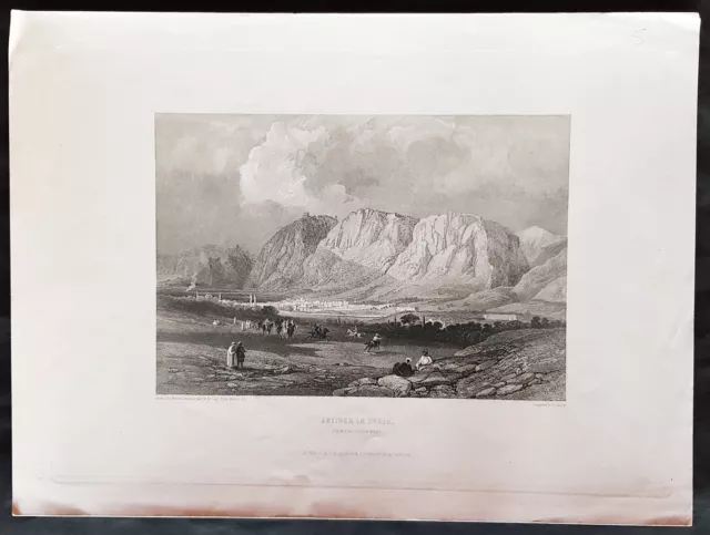 1866 Blackie & Sons Antique Print View of Antioch on the Orontes Antakya, Turkey