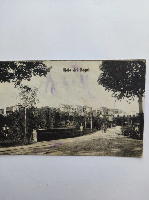 CARTOLINA RIOLO dei BAGNI Corso animata ponte