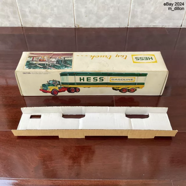 1976 Hess Toy Tanker Truck Original Box & Bottom Insert Only - No Truck/Barrels