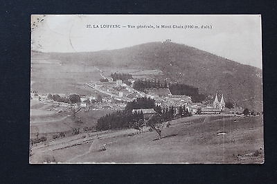 Old postcard - the CPA louvesc general view, mount chaix