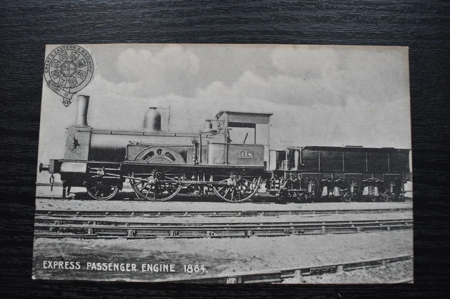 Large Express Engine POSTCARD GREAT EASTERN Railway (GER) Train Locomotive Express Engine ...