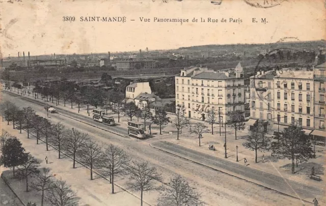 CPA Saint-Mandé - View Panoramic Of La Rue de Paris
