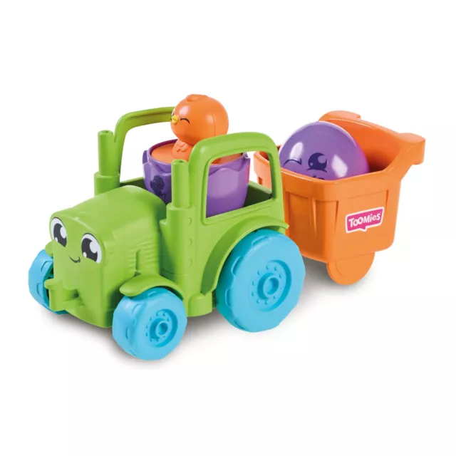 Toomies E73219C Tomy Hide and Squeak 2 in 1 Transforming Tractor, Push-Along Egg