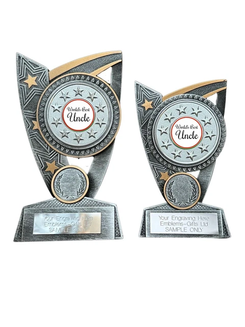 World’s Best Uncle Award (N) Triumph Resin Sports Trophy Engraved Free