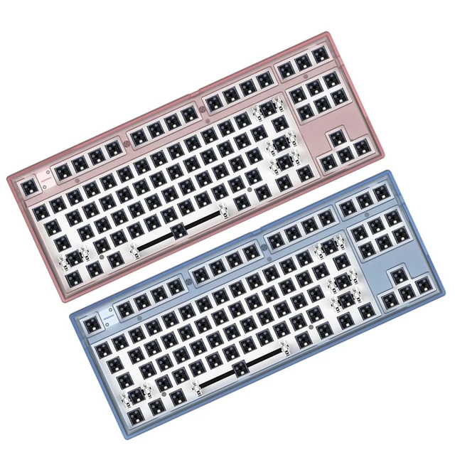 MK870 WIRE 87 Keys Mechanical Keyboard Hotswap DIY Kit LED Hot Swapping ...