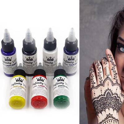 Juego de tinta para tatuaje eterno botella de pigmento maquillaje permanente 7 colores opcional V5B6