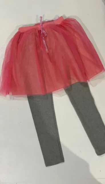 Girls size 8  tutu skirt with grey leggings attached Walton kids from UK
