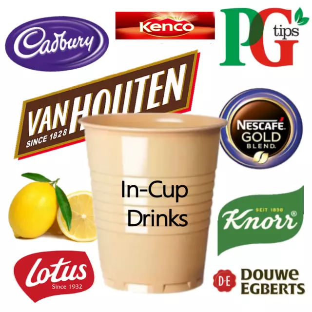 Case x 73mm Incup Vending Drinks - In-Cup machine coffee, tea, choc KLIX DARENTH