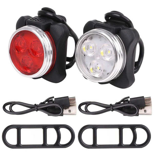 Rechargeable USB Feux de bicyclette Feux de bicyclette Feu de queue Projecteurs