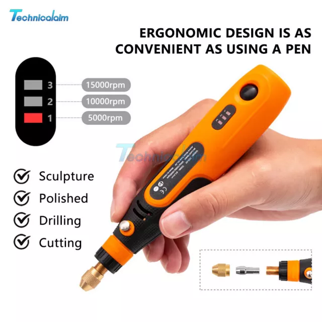 Cordless Electric Screwdriver Mini Grinder Machine Rotary USB Rechargeable Kit