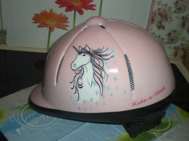 Ride a Head  Kinderreithelm Start Unicorn Einhorn Print Gr. M
