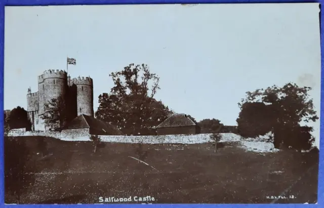 Postcard  Saltwood Castle,Kent.H.Bs F&L.12. Military Corresp'd. RP 1919