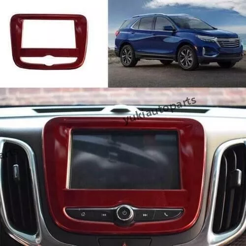 For Chevy Equinox 2018-2023 Red Steel Center Console Navigation Screen Frame 7”