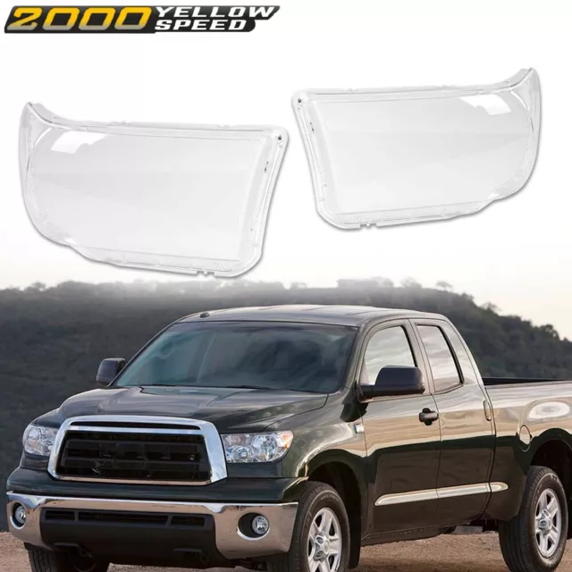 Fit For 07-13 Toyota Tundra 08-17 Sequoia Headlamp Headlights Lens Clear Cover
