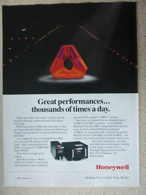 8/1986 PUB HONEYWELL SYSTEME INERTIEL LASER NAVIGATION LASERNAV FRENCH AD 