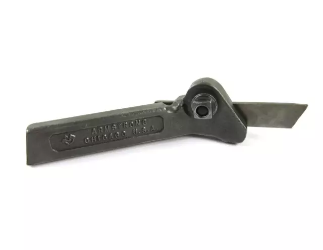 Armstrong 89-571 Lathe Right Hand Cut Off Tool Holder 3/8" X 3/4" Shank w/ Blade Armstrong 89-571 Lathe Right Hand Cut Off Tool Holder 3/8" X 3/4" Shank w/ Blade