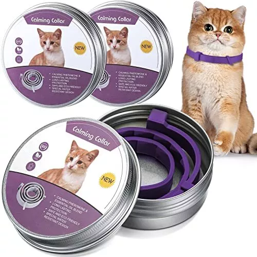 Sentry Industries Calming Collar for Cats 3Ct Purple Assorted Sizes 3 Pack