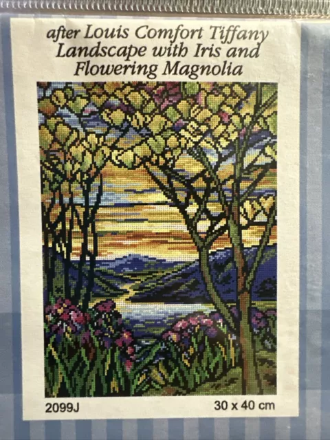 Printed needlepoint Tapestry Gobelin 30x40 cm Flowering Magnolia Orchidea